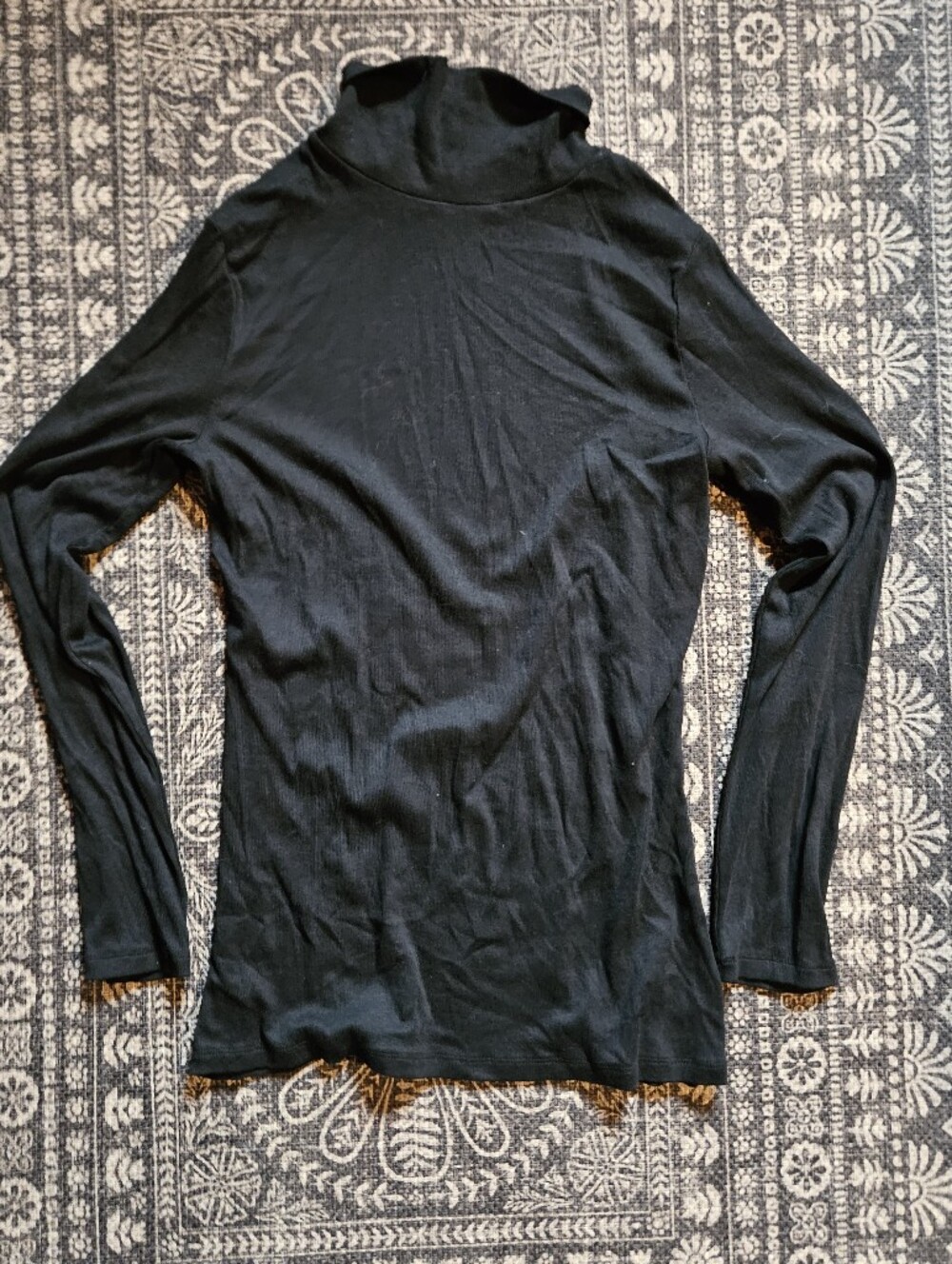 a new day Black Long-Sleeve Turtleneck Top
